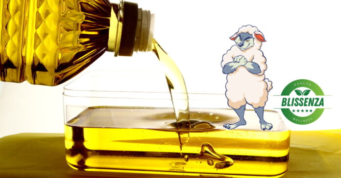 virtiendo aceite vegetal y un lobo vestido de oveja