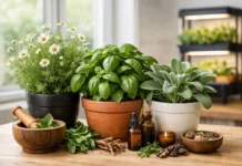 Cómo cultivar hierbas medicinales en casa dinstintas hierbas medicinales frescas en macetas y molidas